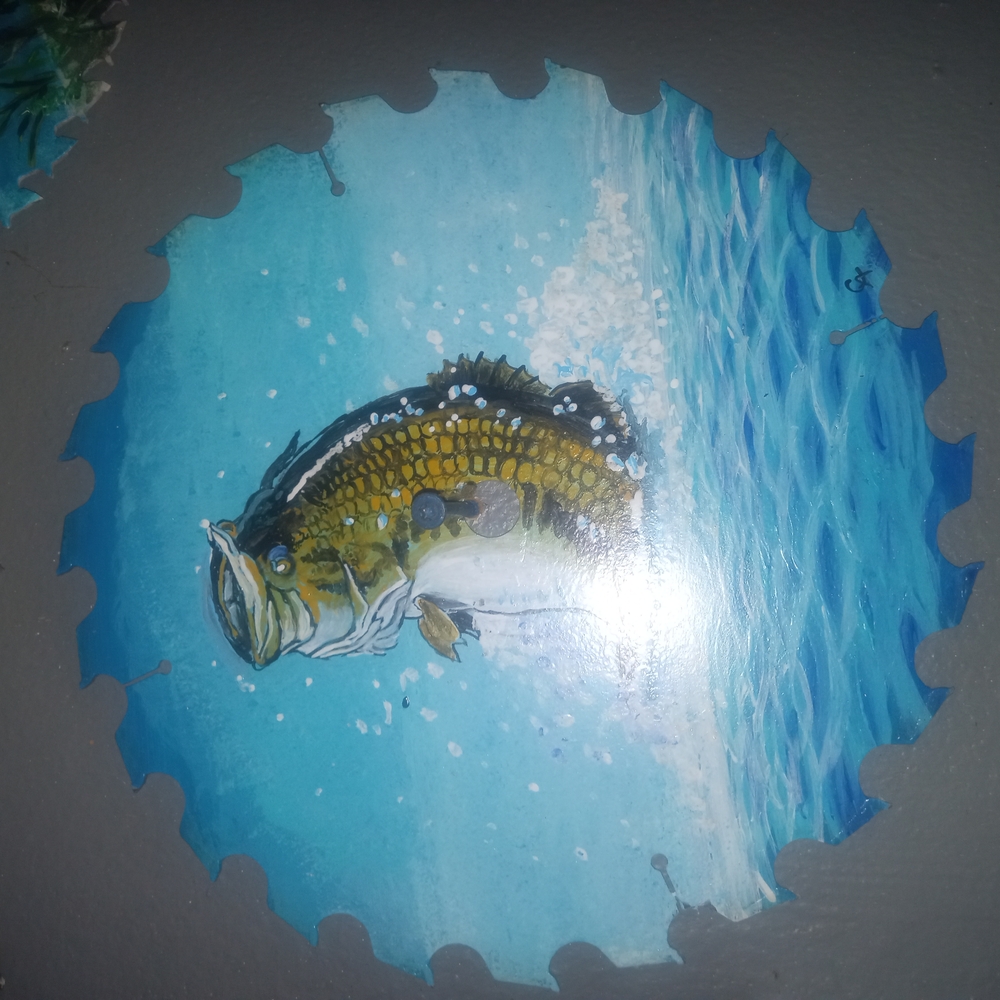 Blue and Gold Fish Wall Art